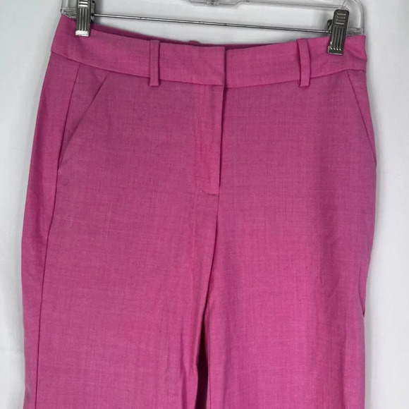 J Crew Stretch Pink Wool Blend Straight Leg Dress Pants Size 00 - Picture 3 of 11